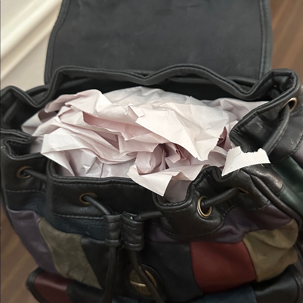 Patchwork Leather Backpack - Picture 5 of 7